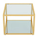 Casini Small Square Coffee Table in Gold - Furniture Depot