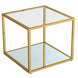 Casini 3pc Multi-Tier Coffee Table Set in Gold - Furniture Depot