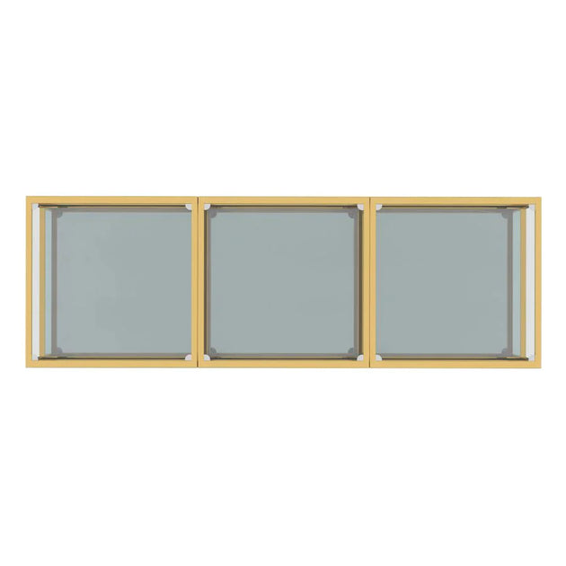 Casini 3pc Small Coffee Table Set in Gold - Furniture Depot