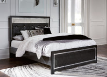 Load image into Gallery viewer, Kaydell Black Upholstered Glitter Panel Bed