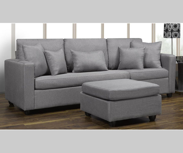 Barcelona LHF/RHF Configurable Sectional - Grey - Furniture Depot