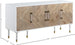 Jive White Lacquer Sideboard/Buffet - Furniture Depot