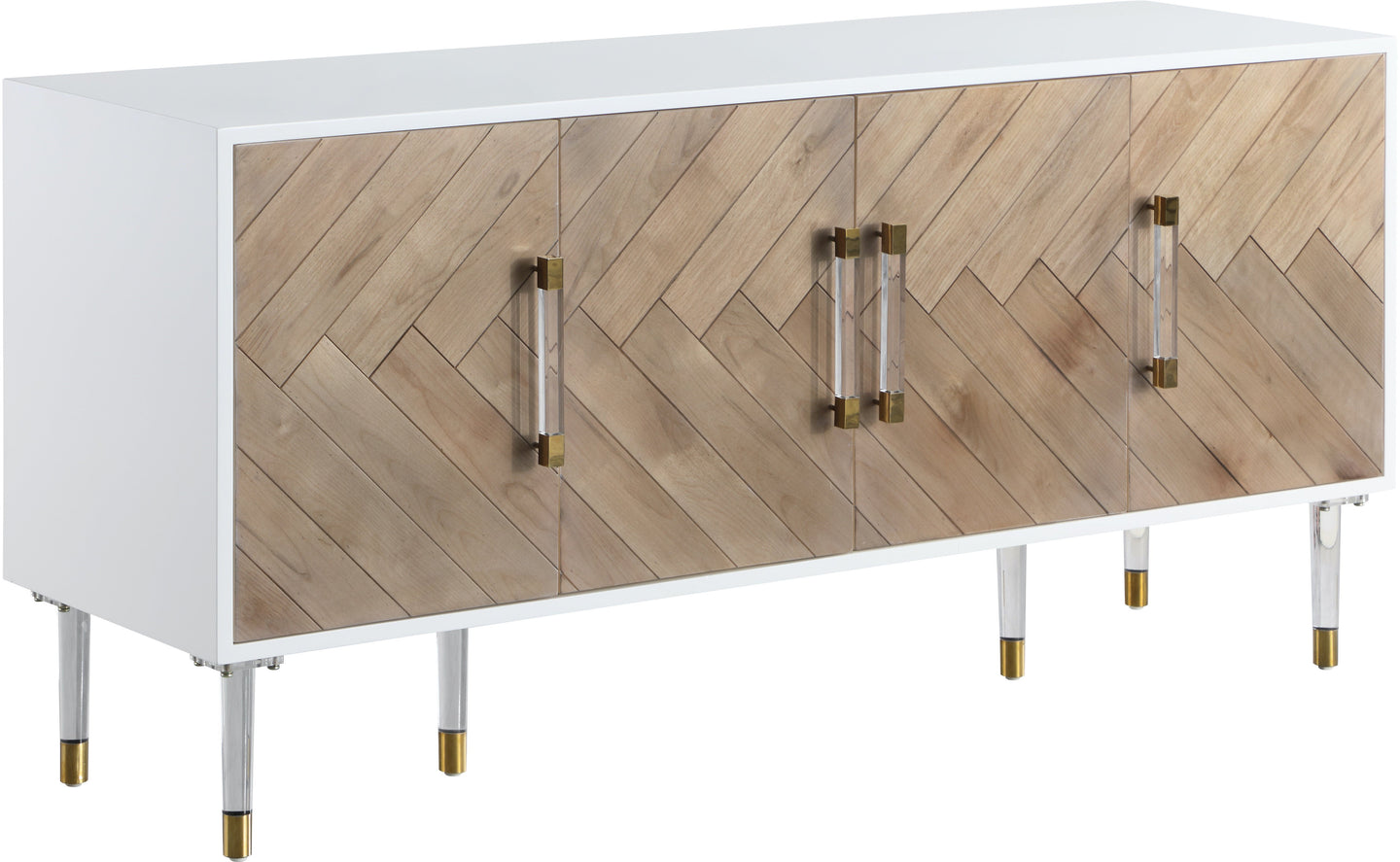 Jive White Lacquer Sideboard/Buffet - Furniture Depot