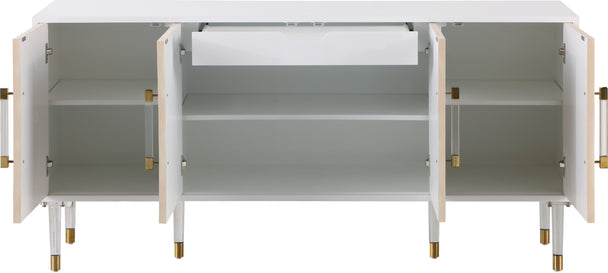 Jive White Lacquer Sideboard/Buffet - Furniture Depot