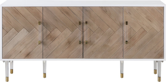 Jive White Lacquer Sideboard/Buffet - Furniture Depot