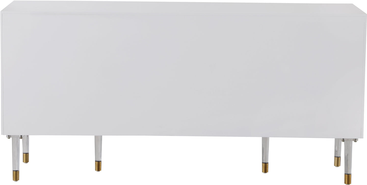 Jive White Lacquer Sideboard/Buffet - Furniture Depot