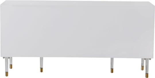 Jive White Lacquer Sideboard/Buffet - Furniture Depot