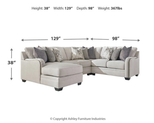 Dellara 4-Piece Sectional with LHF Chaise - Furniture Depot (7893865169144)