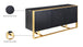 Sherwood Black Wood Sideboard/Buffet - Furniture Depot