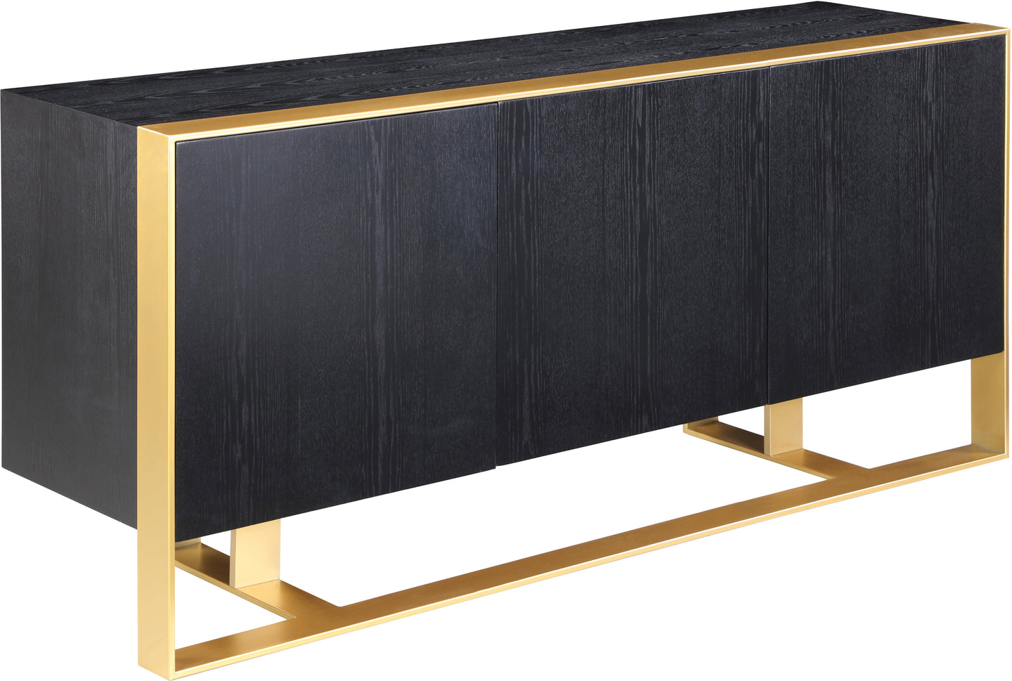 Sherwood Black Wood Sideboard/Buffet - Furniture Depot