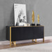 Sherwood Black Wood Sideboard/Buffet - Furniture Depot