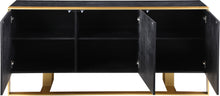 Load image into Gallery viewer, Sherwood Black Wood Sideboard/Buffet - Furniture Depot