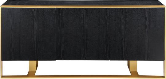 Sherwood Black Wood Sideboard/Buffet - Furniture Depot