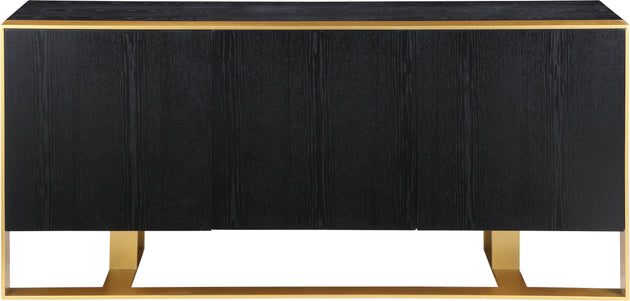 Sherwood Black Wood Sideboard/Buffet - Furniture Depot