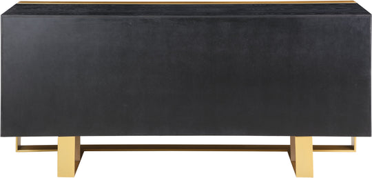 Sherwood Black Wood Sideboard/Buffet - Furniture Depot