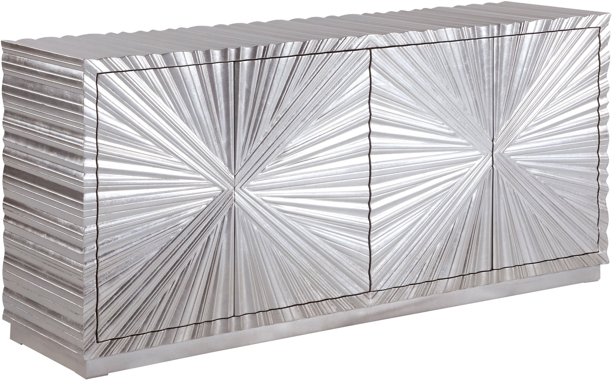 Silver credenza on sale