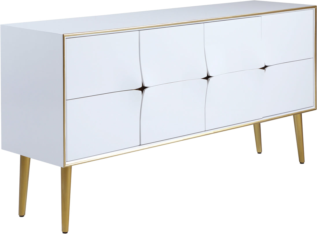 Pop White / Gold Sideboard/Buffet - Furniture Depot