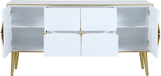 Pop White / Gold Sideboard/Buffet - Furniture Depot