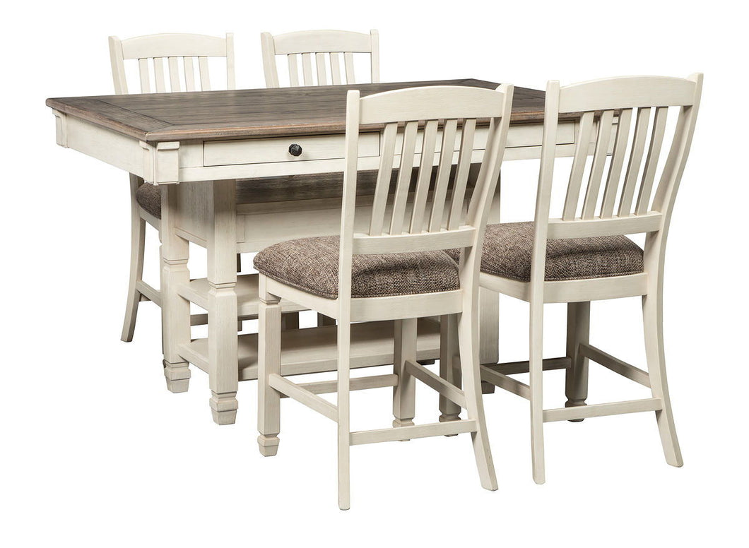 Bolanburg Beige 5 Pc. Counter Table, 4 Barstools