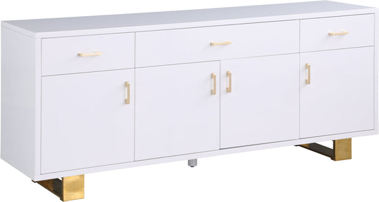 Excel White Lacquer Sideboard/Buffet - Furniture Depot