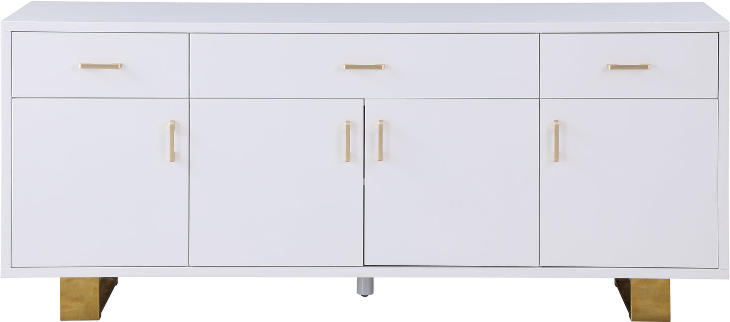 Excel White Lacquer Sideboard/Buffet - Furniture Depot