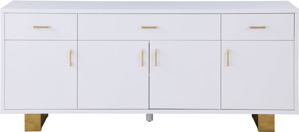 Excel White Lacquer Sideboard/Buffet - Furniture Depot