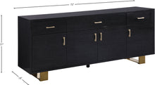 Load image into Gallery viewer, Excel Grey Oak Veneer Lacquer Sideboard/Buffet - Furniture Depot