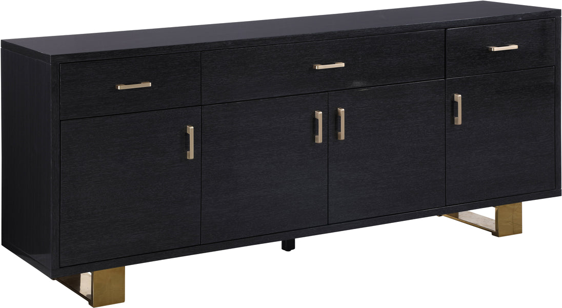 Excel Grey Oak Veneer Lacquer Sideboard/Buffet - Furniture Depot