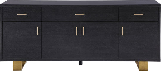 Excel Grey Oak Veneer Lacquer Sideboard/Buffet - Furniture Depot