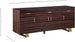 Excel Brown Zebra Wood Veneer Lacquer Sideboard/Buffet - Furniture Depot