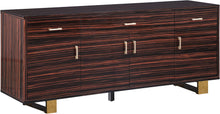 Load image into Gallery viewer, Excel Brown Zebra Wood Veneer Lacquer Sideboard/Buffet - Furniture Depot
