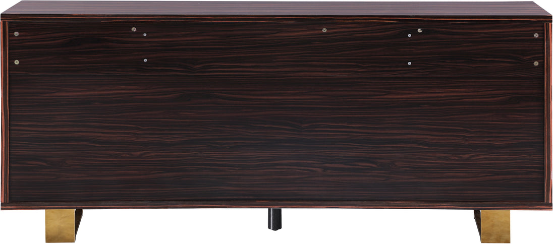 Excel Brown Zebra Wood Veneer Lacquer Sideboard/Buffet - Furniture Depot