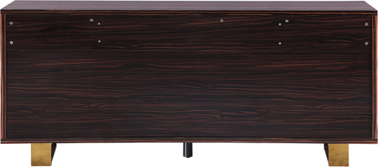 Excel Brown Zebra Wood Veneer Lacquer Sideboard/Buffet - Furniture Depot