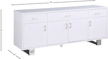 Load image into Gallery viewer, Excel White Lacquer Sideboard/Buffet - Furniture Depot