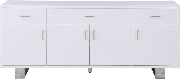 Excel White Lacquer Sideboard/Buffet - Furniture Depot