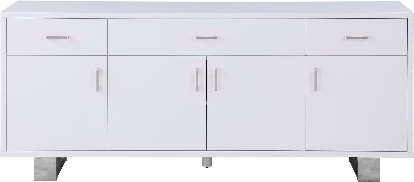 Excel White Lacquer Sideboard/Buffet - Furniture Depot