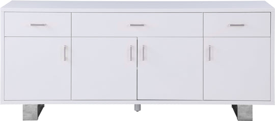 Excel White Lacquer Sideboard/Buffet - Furniture Depot