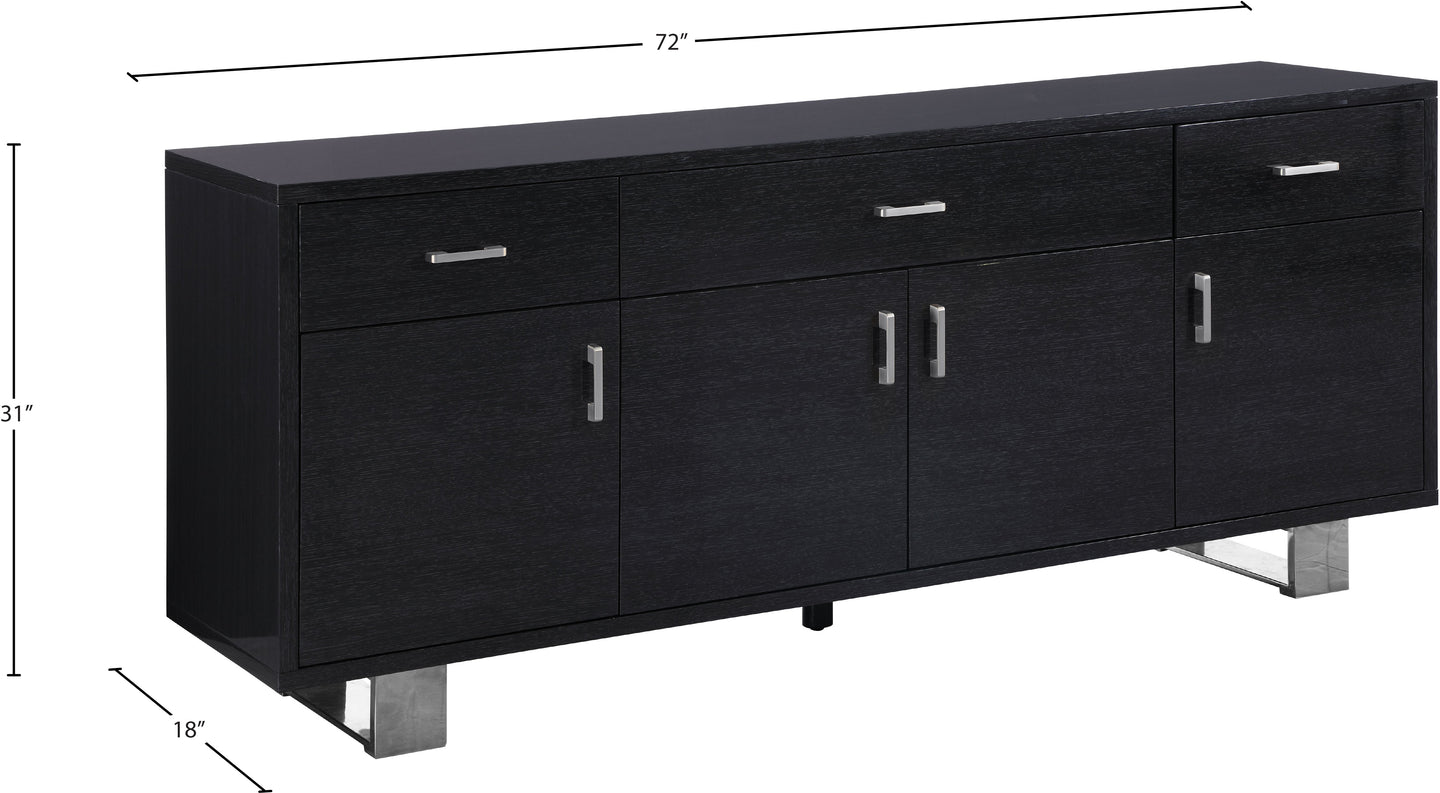 Excel Grey Oak Veneer Lacquer Sideboard/Buffet - Furniture Depot