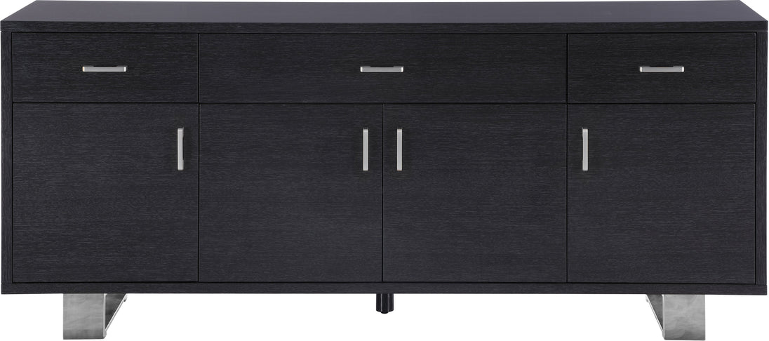 Excel Grey Oak Veneer Lacquer Sideboard/Buffet - Furniture Depot