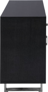 Excel Grey Oak Veneer Lacquer Sideboard/Buffet - Furniture Depot