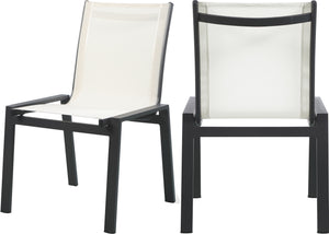 Nizuc Mesh Waterproof Fabric Outdoor Patio Aluminum Mesh Dining Chair - Furniture Depot