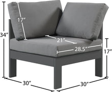 Load image into Gallery viewer, Nizuc Waterproof Fabric Outdoor Patio Aluminum Corner Chair - Furniture Depot