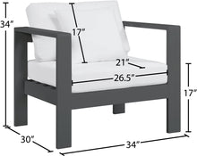 Load image into Gallery viewer, Nizuc Waterproof Fabric Outdoor Patio Aluminum Arm Chair - Furniture Depot