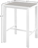 Nizuc Polywood Outdoor Patio Aluminum Square Bar Table - Furniture Depot