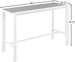 Nizuc Polywood Outdoor Patio Aluminum Rectangle Bar Table - Furniture Depot