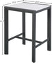 Nizuc Polywood Outdoor Patio Aluminum Square Bar Table - Furniture Depot