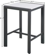 Load image into Gallery viewer, Nizuc Polywood Outdoor Patio Aluminum Square Bar Table - Furniture Depot