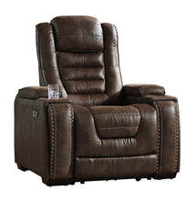 Load image into Gallery viewer, Game Zone PWR Recliner/ADJ Headrest Chair - Bark - Furniture Depot
