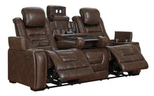 Load image into Gallery viewer, Game Zone PWR REC Sofa with ADJ Headrest - Bark - Furniture Depot