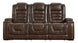 Game Zone PWR REC Sofa with ADJ Headrest - Bark - Furniture Depot